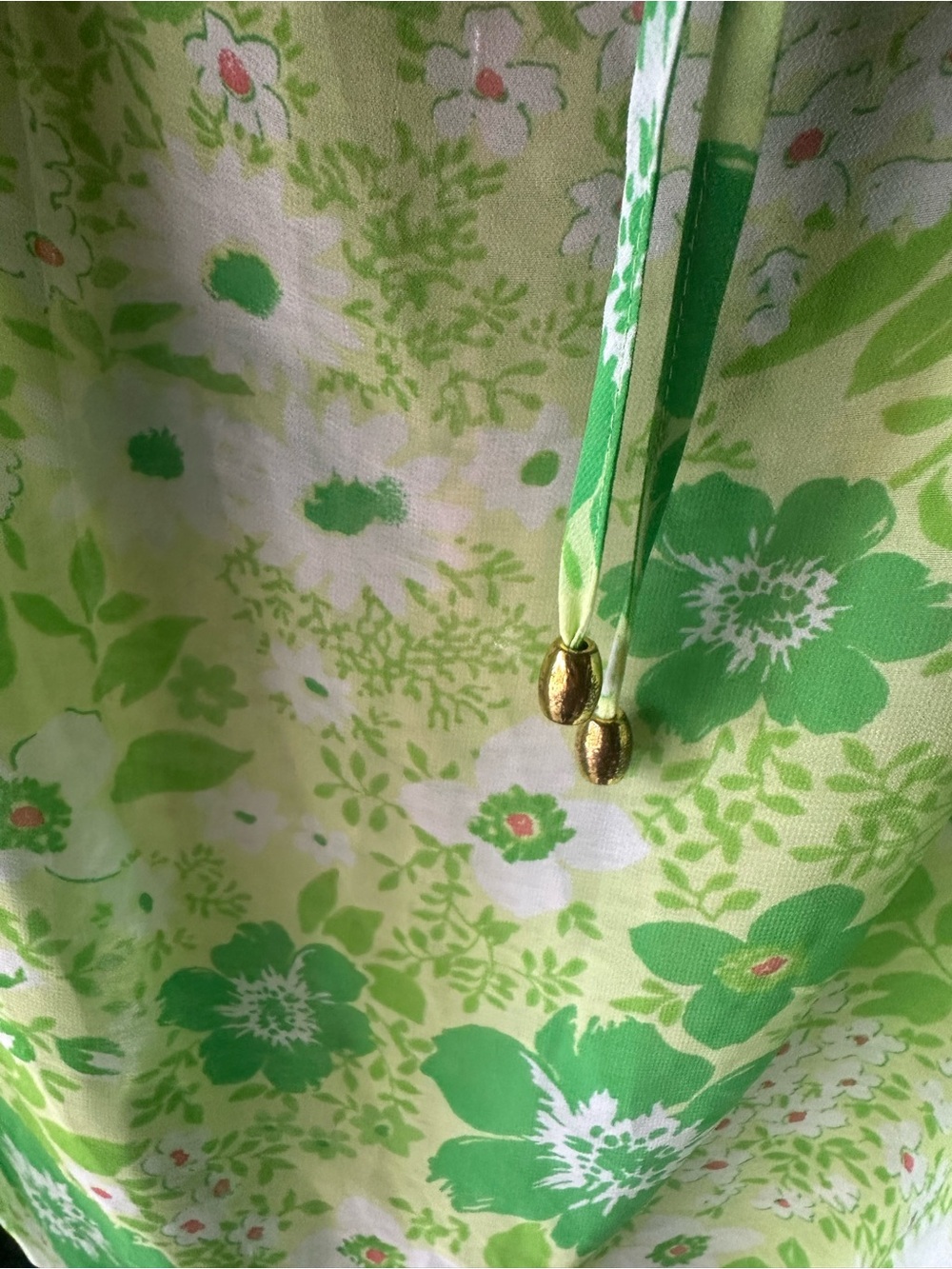 Green Floral Peasant Blouse - Brand - Picture 5 of 6